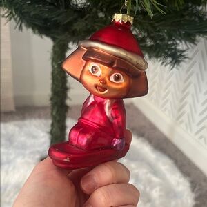 2004 Vintage Nick Jr. Dora the Explorer Red, Purple, Gold Figurine Ornament